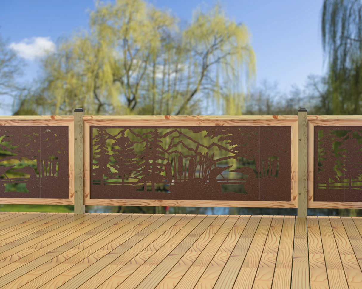 80"x30" - Duck Pond Fence/Gate Panel Insert - Madison Iron and Wood