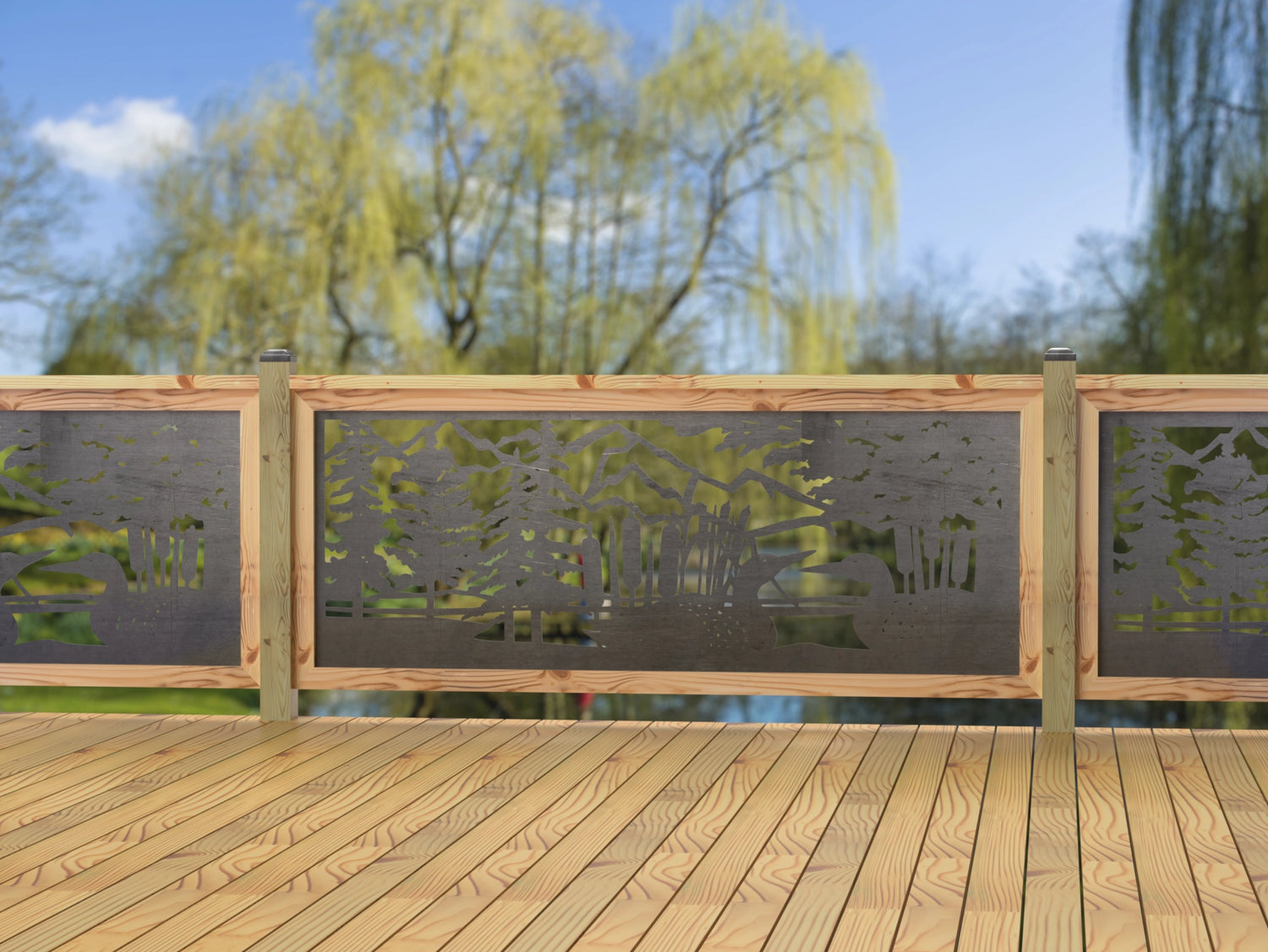 80"x30" - Duck Pond Fence/Gate Panel Insert - Madison Iron and Wood