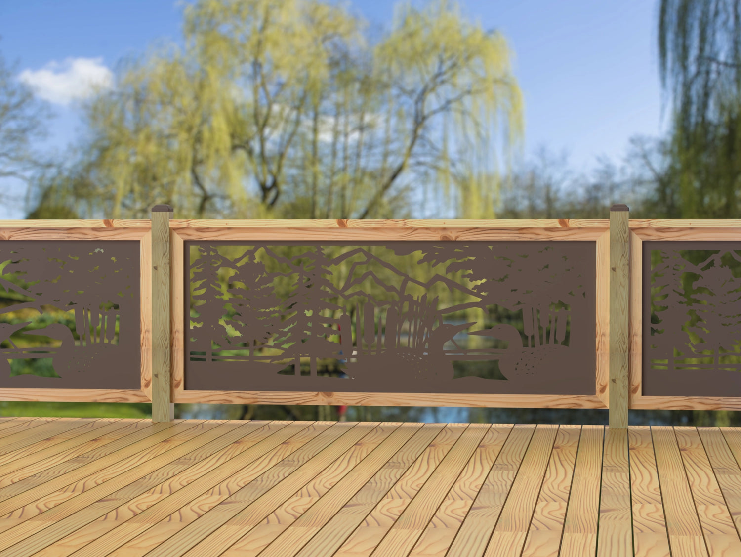 80"x30" - Duck Pond Fence/Gate Panel Insert - Madison Iron and Wood