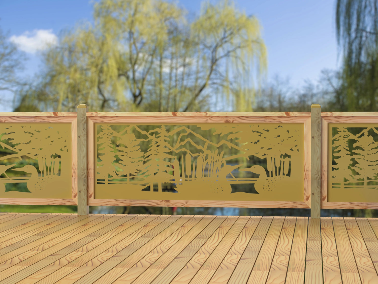 80"x30" - Duck Pond Fence/Gate Panel Insert - Madison Iron and Wood