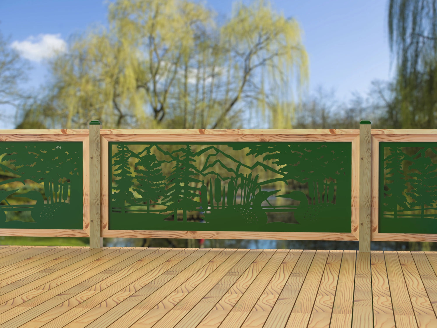80"x30" - Duck Pond Fence/Gate Panel Insert - Madison Iron and Wood