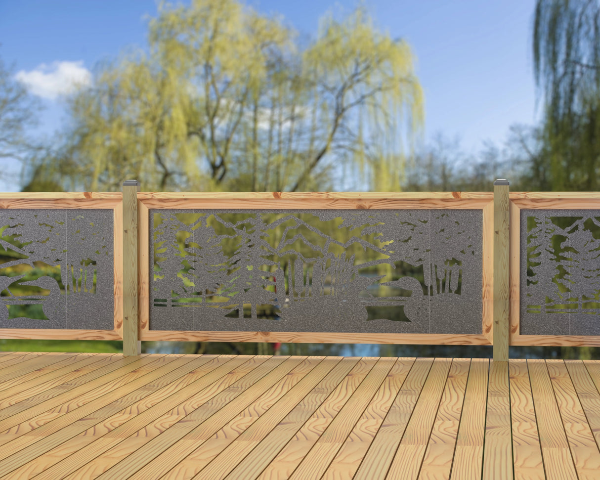80"x30" - Duck Pond Fence/Gate Panel Insert - Madison Iron and Wood