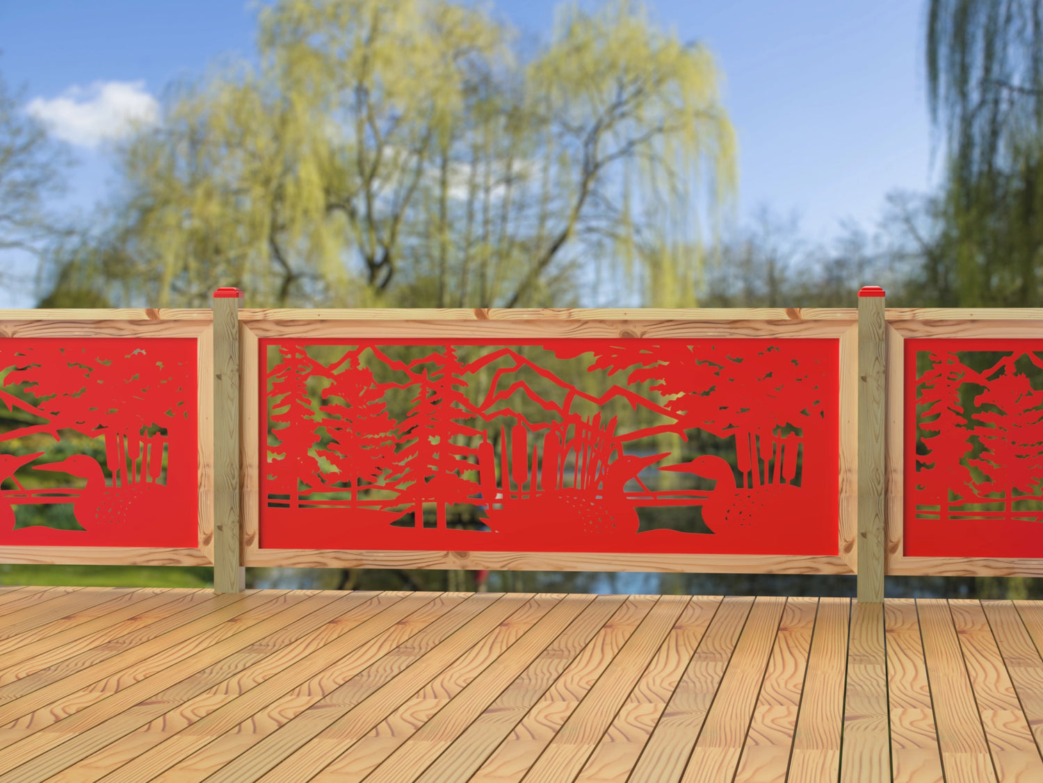 80"x30" - Duck Pond Fence/Gate Panel Insert - Madison Iron and Wood