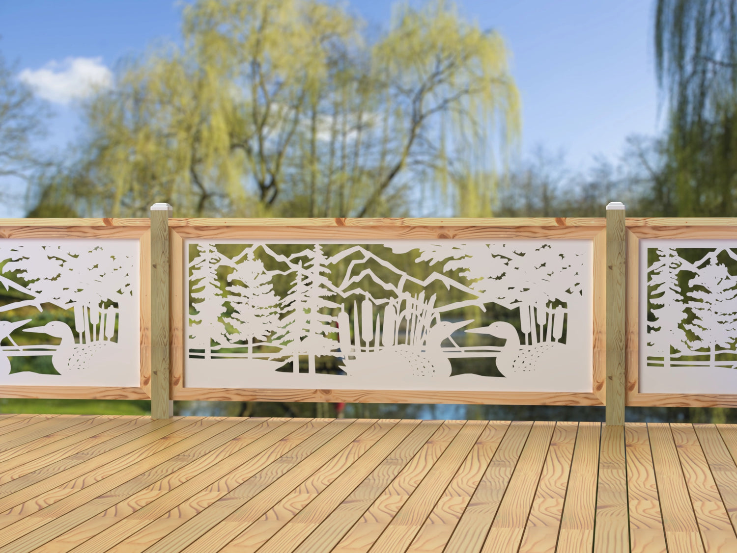 80"x30" - Duck Pond Fence/Gate Panel Insert - Madison Iron and Wood