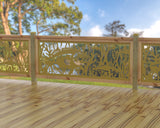 Fish Swimming Railing Panel Insert - Madison Iron and Wood