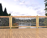 80"x30" - Flowing Leaves Fence/Gate Panel Insert - Madison Iron and Wood