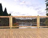 80"x30" - Flowing Leaves Fence/Gate Panel Insert - Madison Iron and Wood