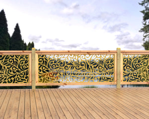 80"x30" - Flowing Leaves Fence/Gate Panel Insert