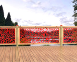 80"x30" - Flowing Leaves Fence/Gate Panel Insert - Madison Iron and Wood