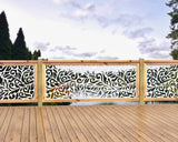 80"x30" - Flowing Leaves Fence/Gate Panel Insert - Madison Iron and Wood