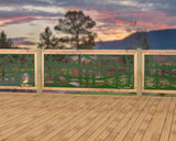 80"x30" - Mountain Landscape Fence/Gate Panel Insert - Madison Iron and Wood