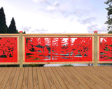 80"x30" - Wolves Howling Fence/Gate Panel Insert - Madison Iron and Wood