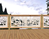 80"x30" - Wolves Howling Fence/Gate Panel Insert - Madison Iron and Wood