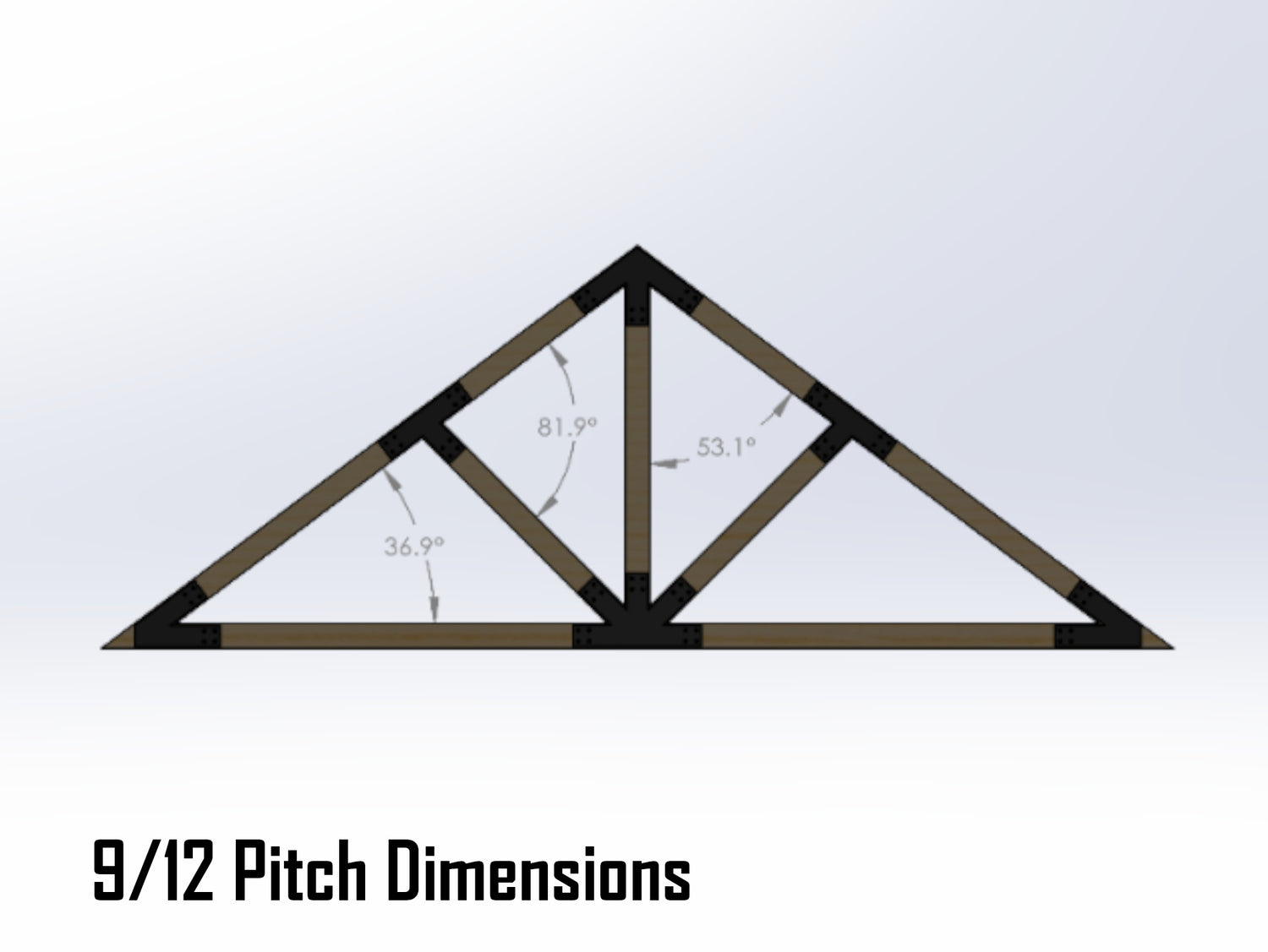 Web Truss Industrial Brackets, For 4 Inch Lumber - Madison Iron and Wood