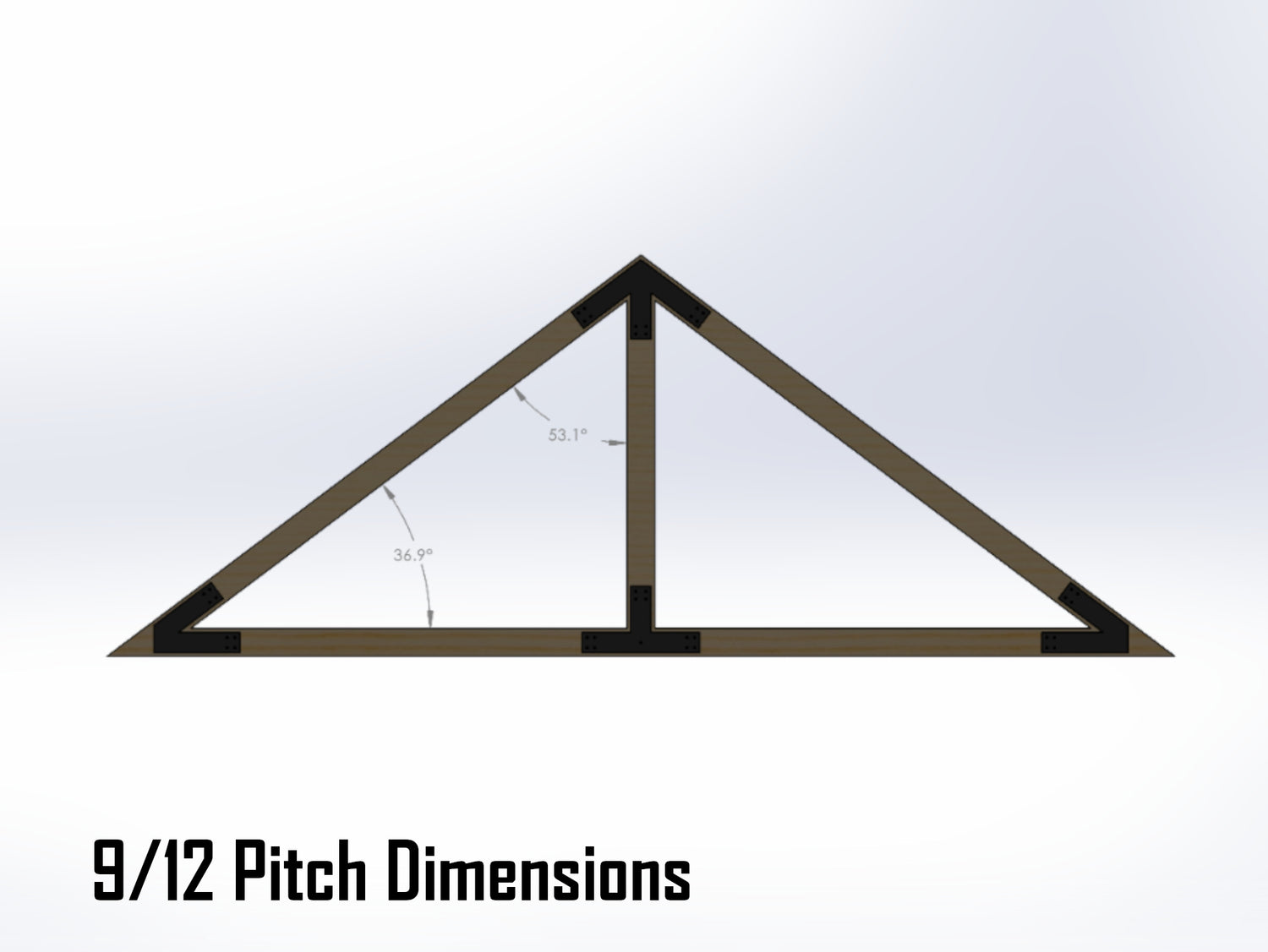 King Truss Industrial Brackets, For 6 Inch Lumber - Madison Iron and Wood