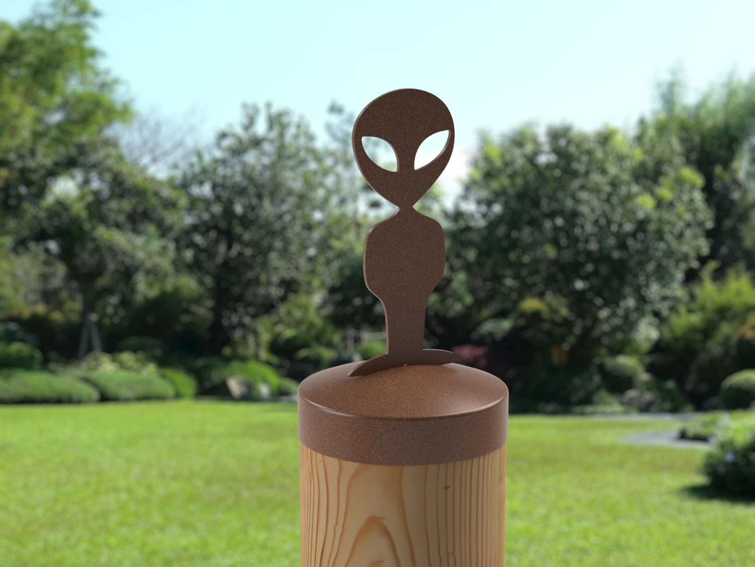 Alien, Round Post Cap (4x4 Round Post Size) - Madison Iron and Wood