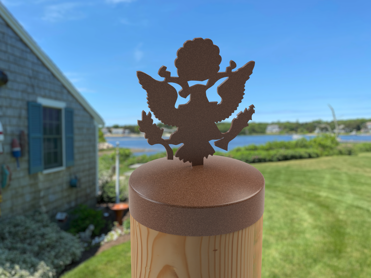 Army Logo, Round Post Cap (4x4 Round Post Size) - Madison Iron and Wood