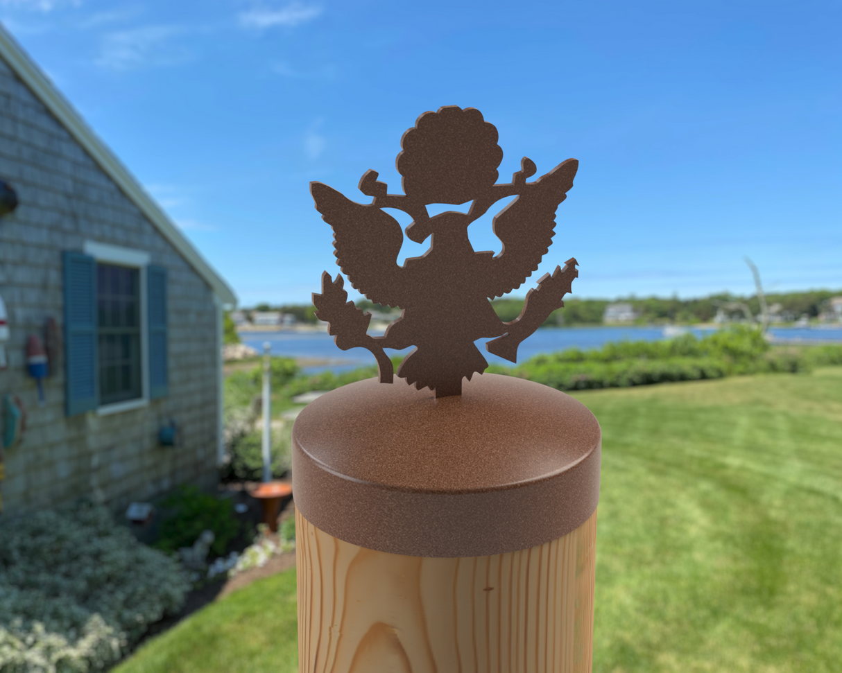Army Logo, Round Post Cap (4x4 Round Post Size) - Madison Iron and Wood