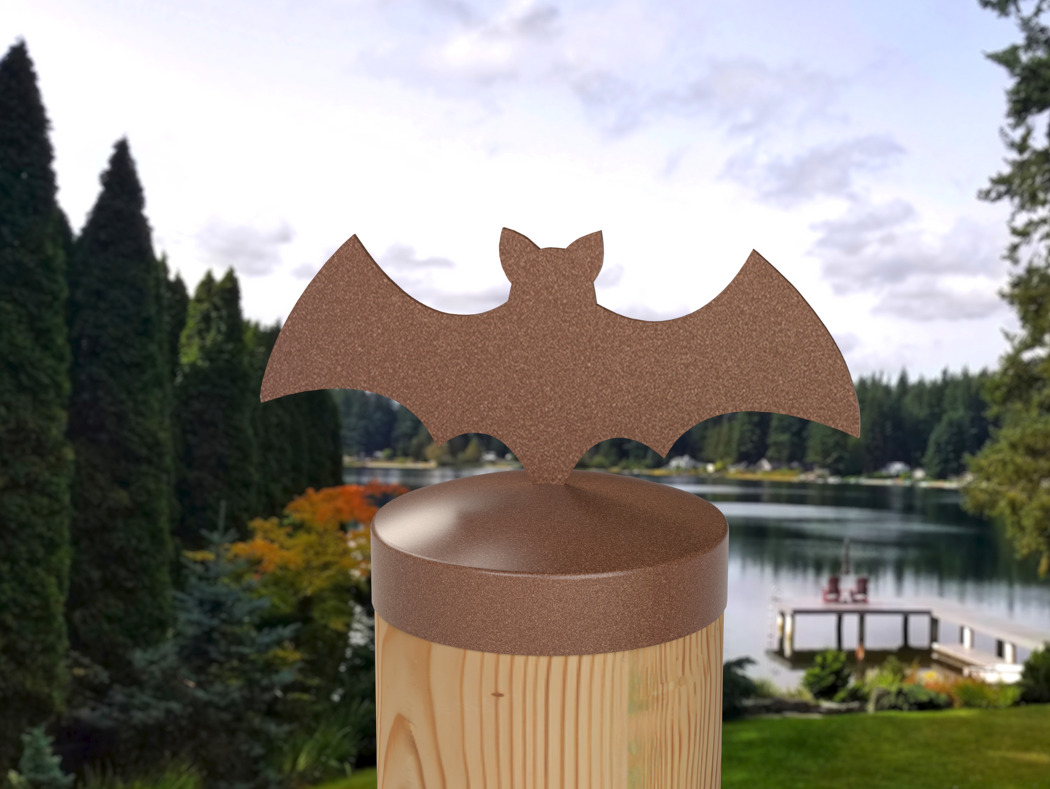 Bat, Round Post Cap (4x4 Round Post Size) - Madison Iron and Wood