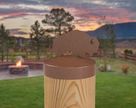 Buffalo, Round Post Cap (4x4 Round Post Size) - Madison Iron and Wood