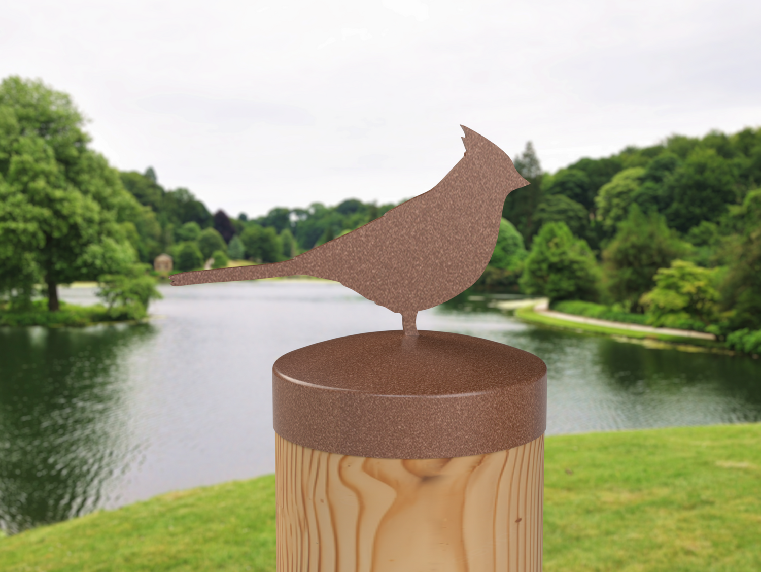 Cardinal, Round Post Cap (4x4 Round Post Size) - Madison Iron and Wood