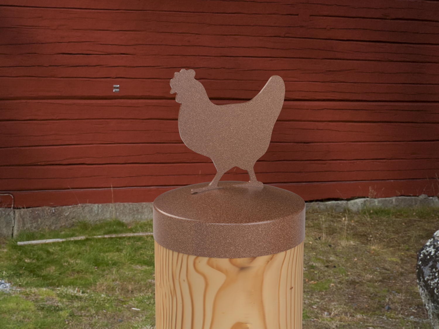 Chicken, Round Post Cap (4x4 Round Post Size) - Madison Iron and Wood