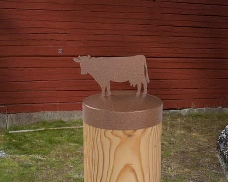 Cow, Round Post Cap (4x4 Round Post Size) - Madison Iron and Wood