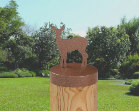 Doe, Round Post Cap (4x4 Round Post Size) - Madison Iron and Wood