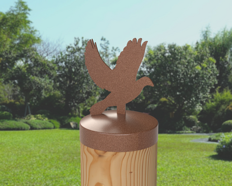 Dove, Round Post Cap (4x4 Round Post Size) - Madison Iron and Wood