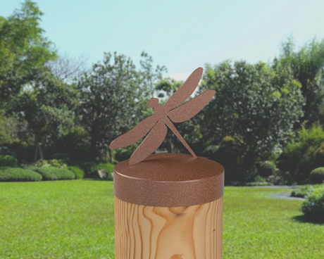Dragonfly, Round Post Cap (4x4 Round Post Size) - Madison Iron and Wood