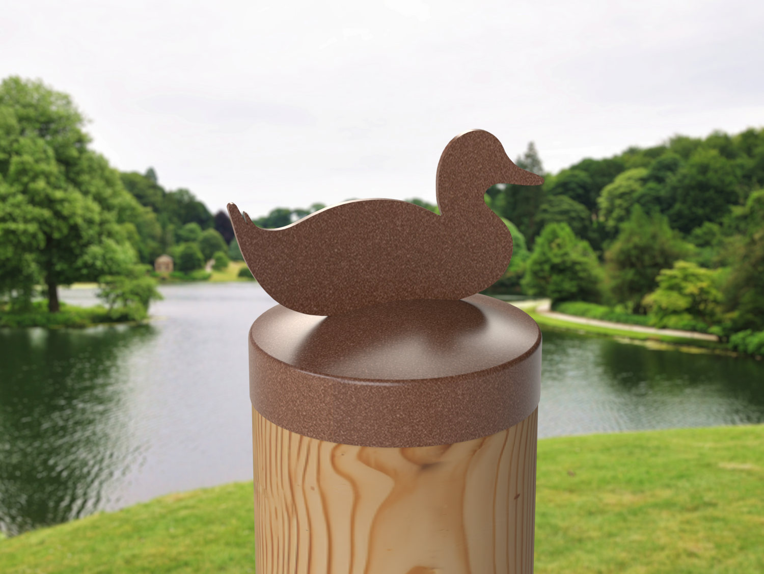 Duck, Round Post Cap (4x4 Round Post Size) - Madison Iron and Wood