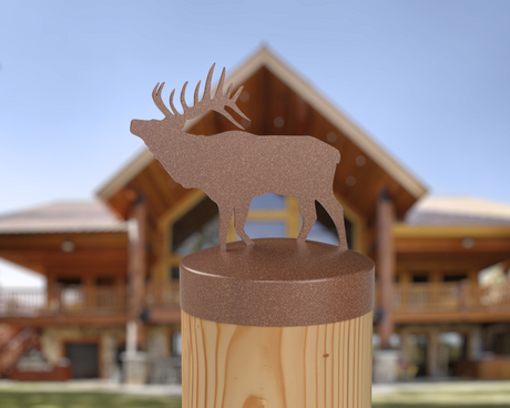 Elk, Round Post Cap (4x4 Round Post Size) - Madison Iron and Wood