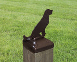 6X6 Golden Retriever Post Cap (5.5 x 5.5 Post Size) - Madison Iron and Wood