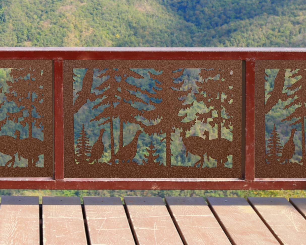 Turkey Scene Fence/Gate Panel Insert