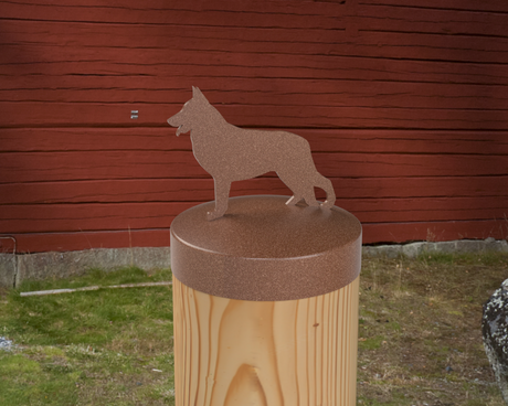 German Shepherd, Round Post Cap (4x4 Round Post Size) - Madison Iron and Wood
