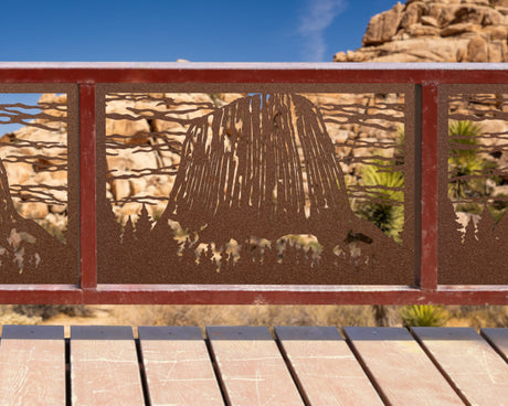 80"x30" - Devils Tower National Monument Fence/Gate Panel Insert - Madison Iron and Wood