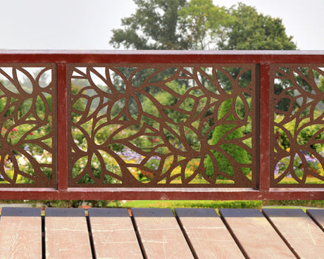 80"x30" - Leaf Pattern Fence/Gate Panel Insert - Madison Iron and Wood