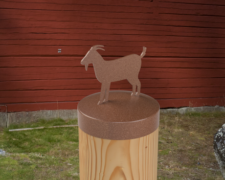 Goat, Round Post Cap (4x4 Round Post Size) - Madison Iron and Wood