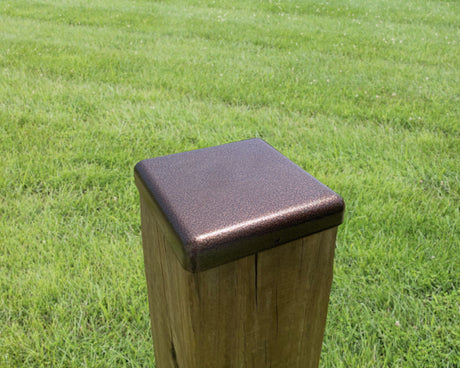 True 4x4 Flat Top Steel Post Cap - Madison Iron and Wood