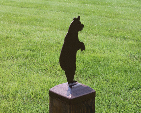 4x4 Bear Standing Post Cap (Fits 3.5 x 3.5 Post Size) - Madison Iron and Wood