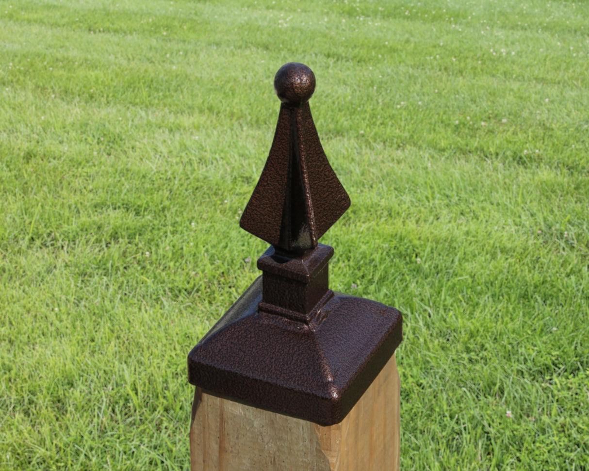 4x4 Quad Spear Post Cap (3.5 x 3.5 Post Size) - Madison Iron and Wood