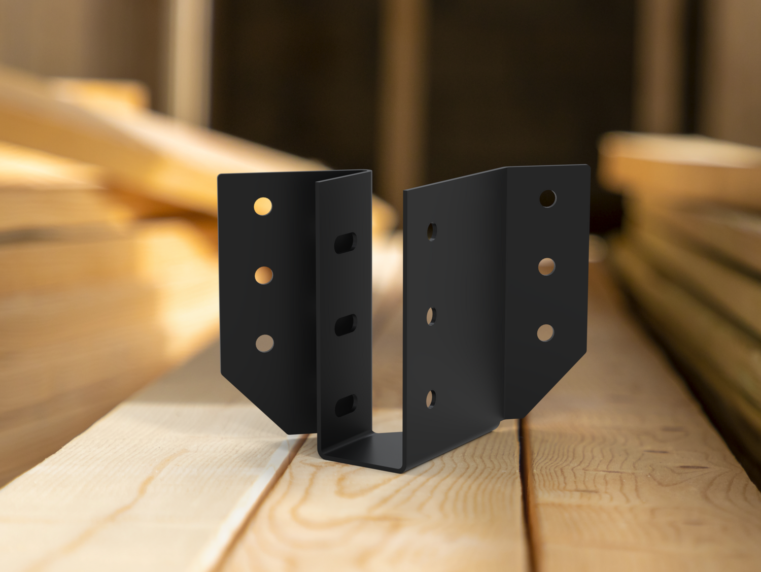 Angled Joist Hangers / Saddle Brackets - Madison Iron and Wood