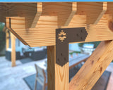 Aztec Style Brackets for 6" Post - Madison Iron and Wood