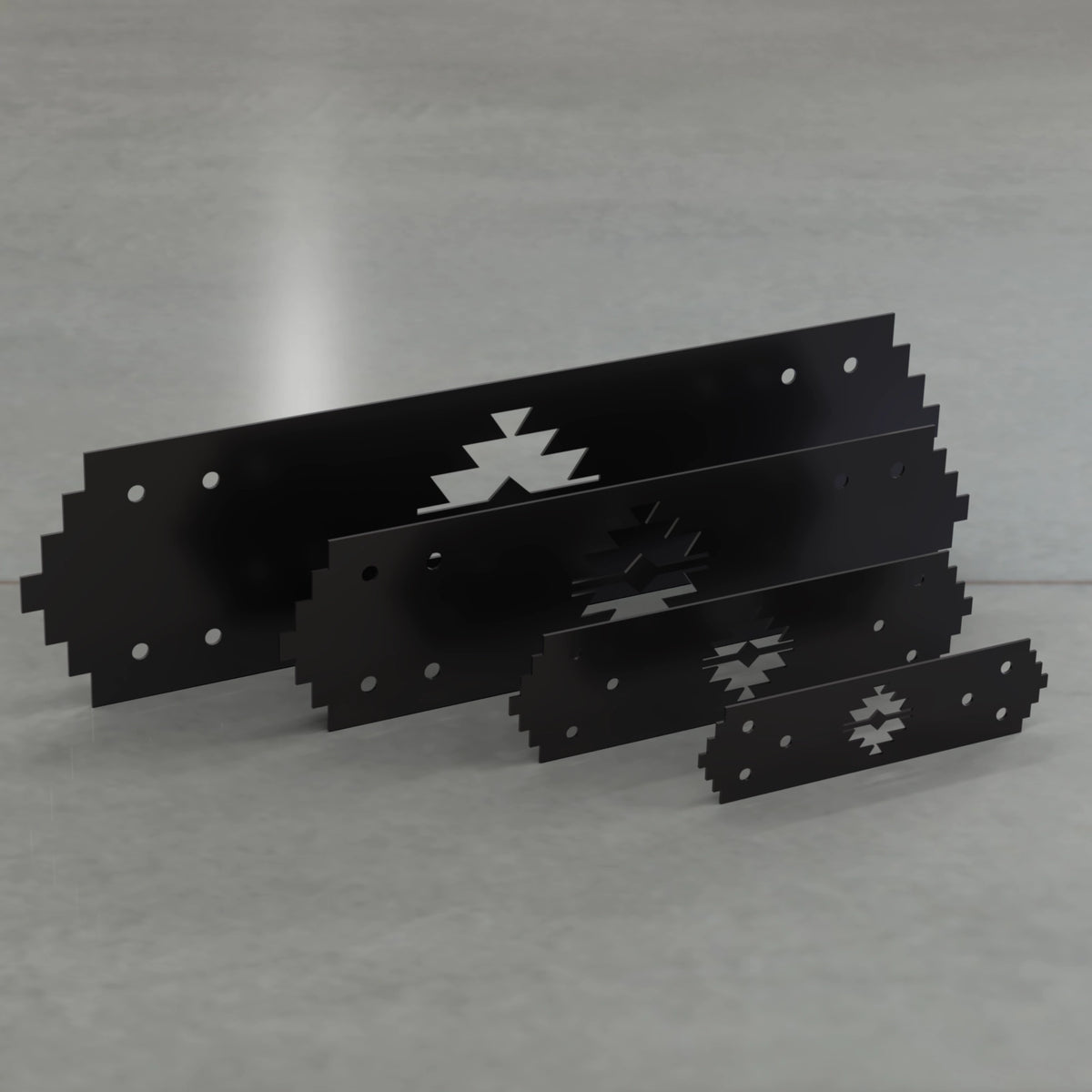 Aztec Style Straight Brackets | Various Sizes | Madison Iron and Wood