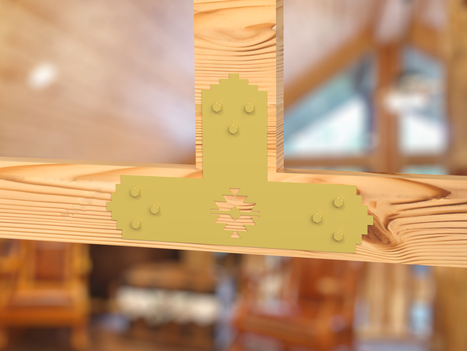 Aztec Style Brackets for 6" Post - Madison Iron and Wood