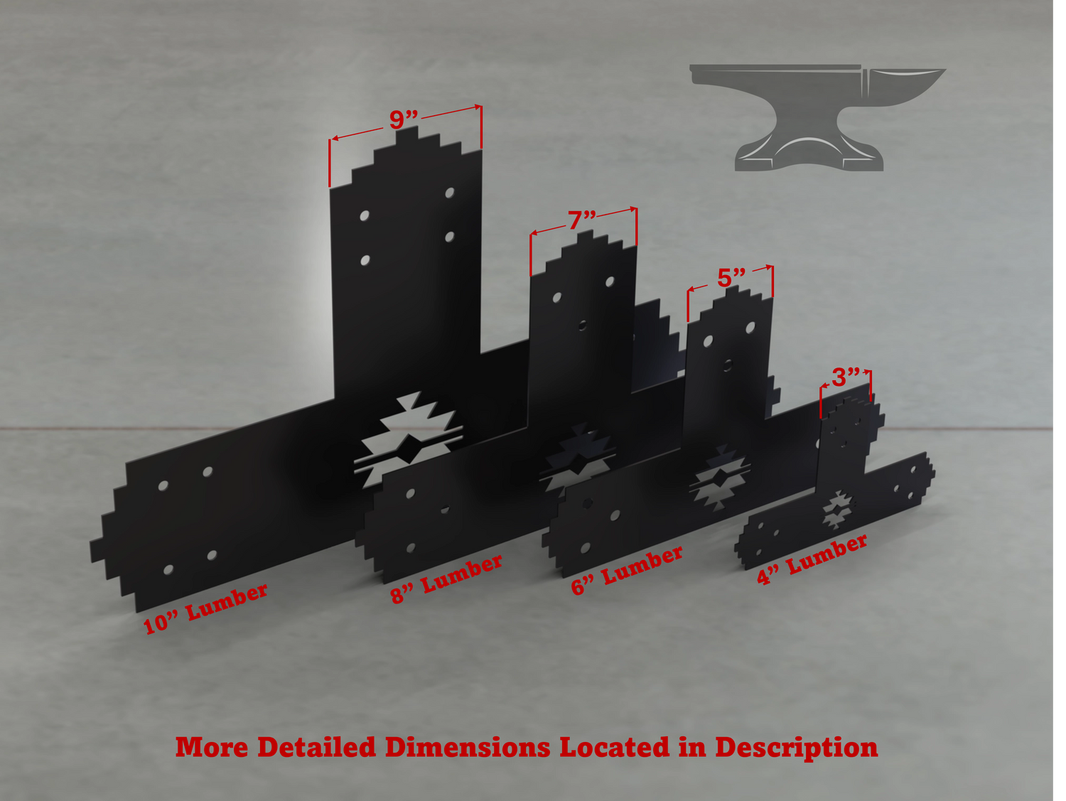 Aztec Style T Brackets - Various Sizes