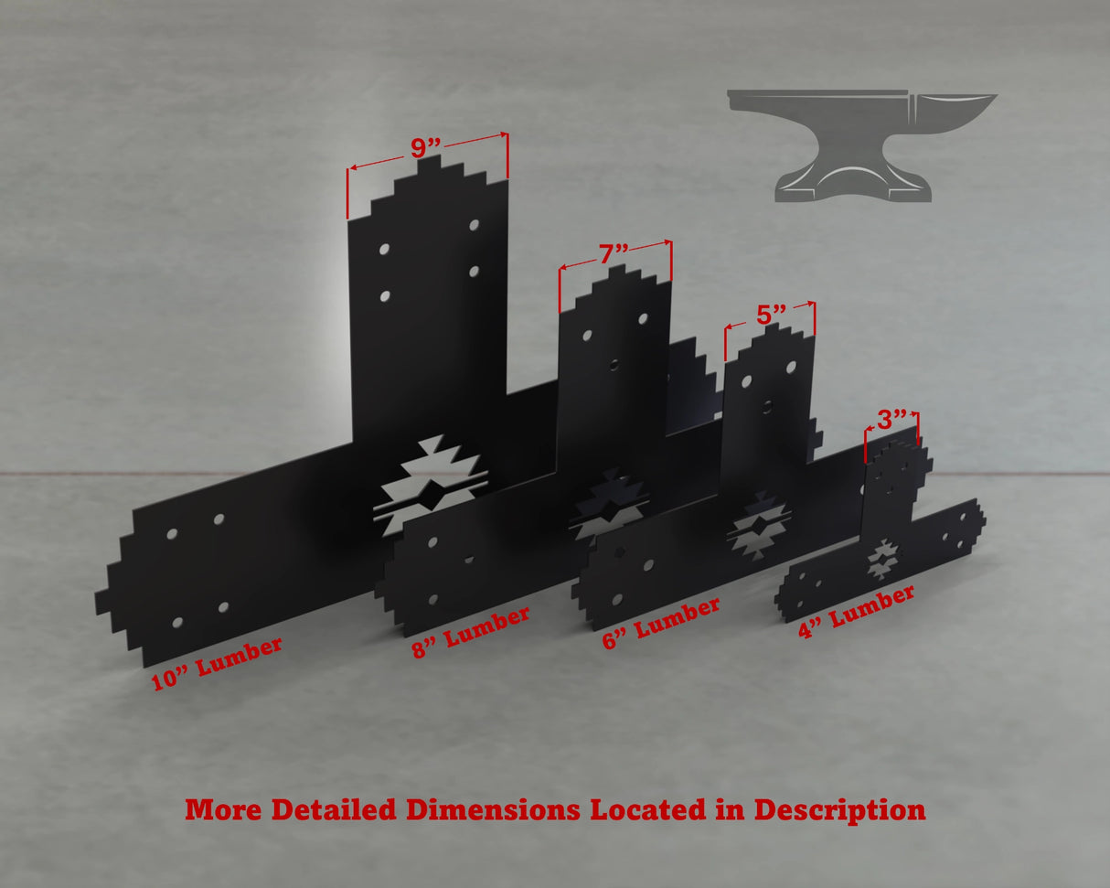 Aztec Style T Brackets - Various Sizes