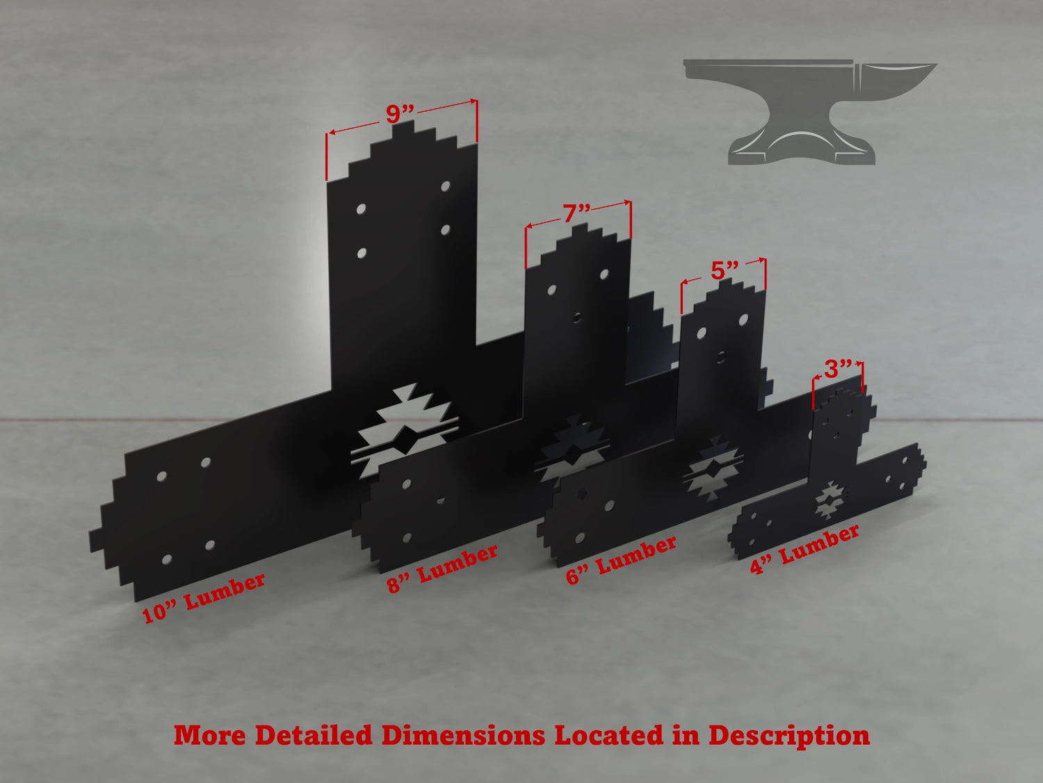 Aztec Style T Brackets - Various Sizes