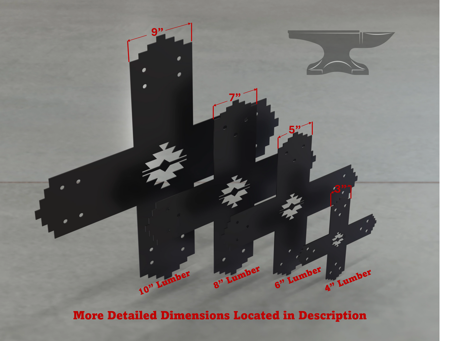 Aztec Style X Brackets - Various Sizes