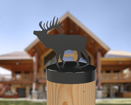 Elk, Round Post Cap (4x4 Round Post Size) - Madison Iron and Wood